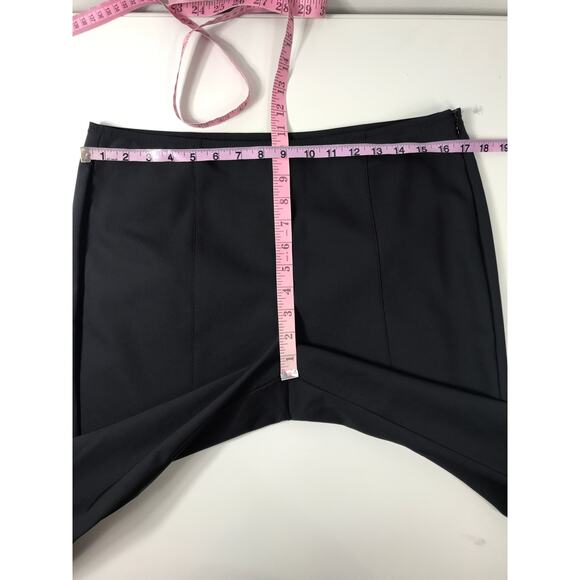 St. John Leather Cuffed Black Trousers Stretch Classic Old Money Sophisticated - Picture 10 of 10